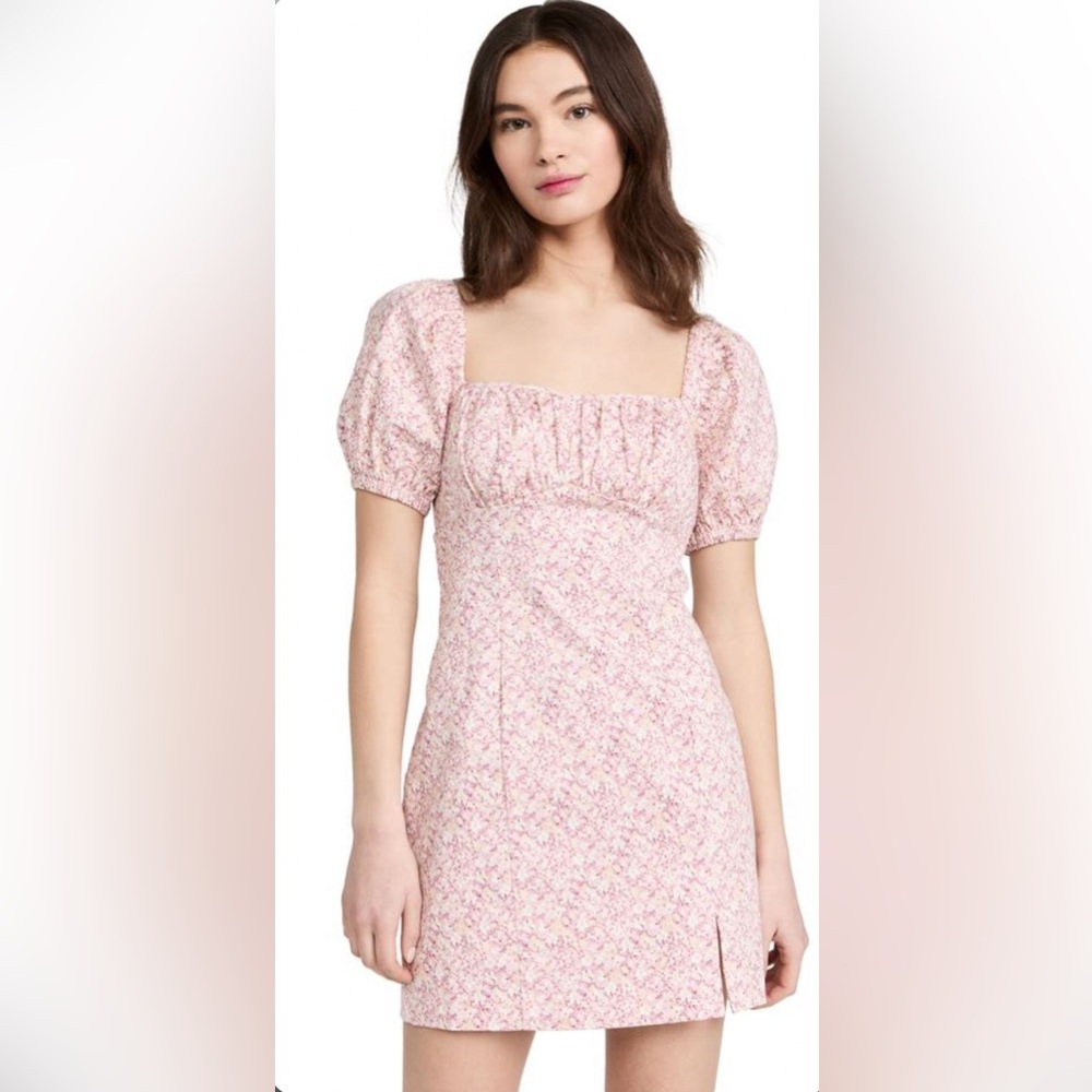 Pink Microfloral ASTR the Label Mini Dress